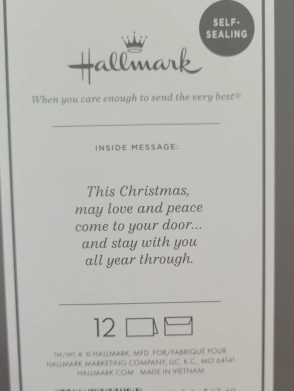 Hallmark Christmas Cards Pack of 12 Red Door Tree